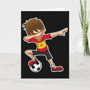 Dabbing-Fußballjunge Spanien Trikot, spanische Kin Karte