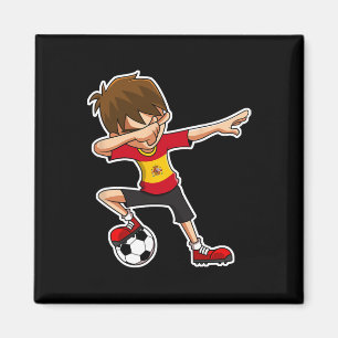 Dabbing-Fußballjunge Spanien Trikot, spanische Kin Magnet