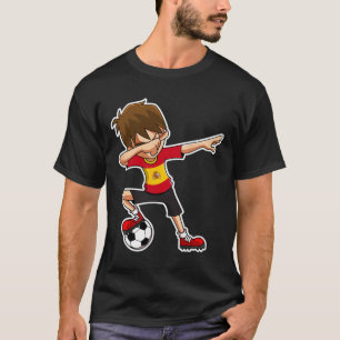 Dabbing Fußballjunge Spanien Trikot, spanische Kin T-Shirt