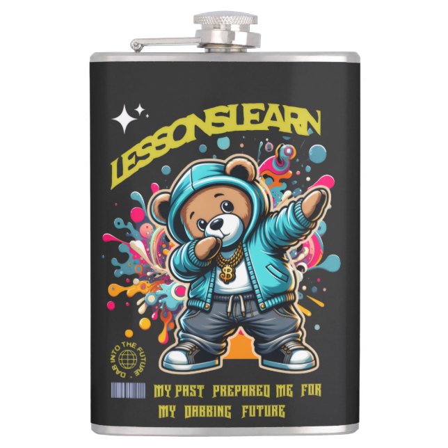 DABBING FUTURE Vinyl Wrapped Flask Flachmann (Vorderseite)
