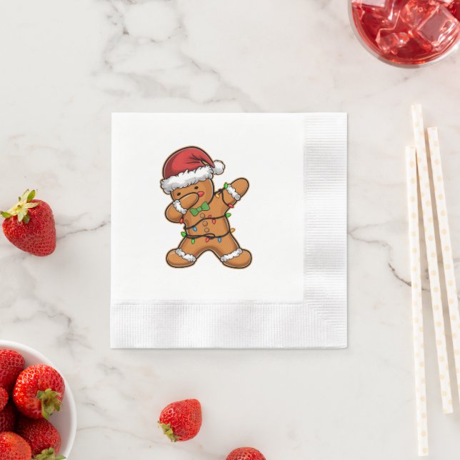 Dabbing Gingerbread Baum Weihnachten Serviette (Beispiel)