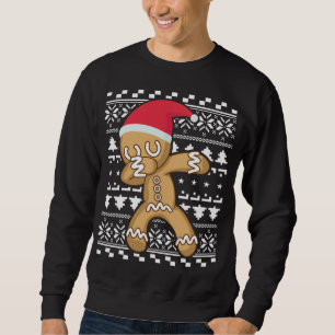 Dabbing Gingerbread Man Ugly Christmas Sweater Sweatshirt