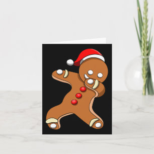 Dabbing Gingerbread Mann Xmas Sommer Junge Weihnac Karte