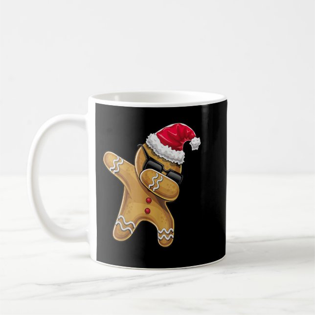 Dabbing Gingerbrei Mann Weihnachtsgebäck Kaffeetasse (Links)