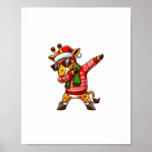 Dabbing Giraffe Sonnenbrille Giraffe Animal Dance Poster
