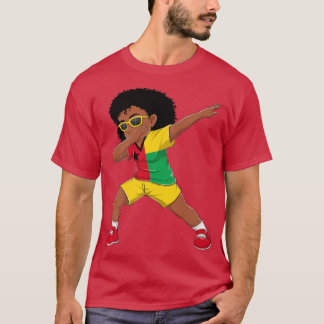 Dabbing Girl Guinea-Bissau Fahne Kinder ab Tanz T-Shirt