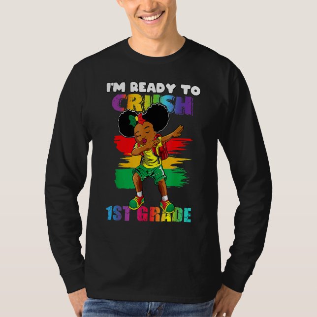 Dabbing Girl Ich bin bereit, den 1. T-Shirt (Vorderseite)