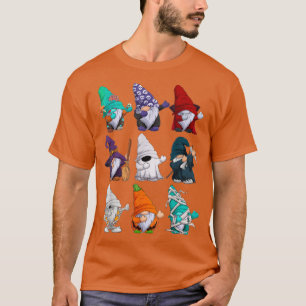 Dabbing Gnomes Boys Skeleton Zombie Beängstigend P T-Shirt