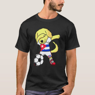 Dabbing Golden Retriever Kuba Fußball Fans Jersey  T-Shirt