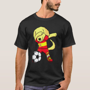 Dabbing Golden Retriever Spanien Fußballfans Triko T-Shirt