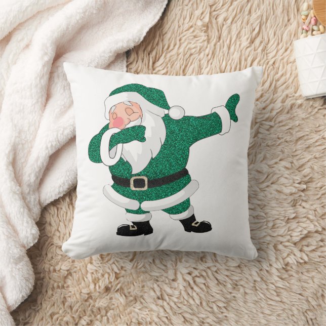 Dabbing Green Santa Claus | Fun Holiday XMAS Spaß Kissen (Decke)