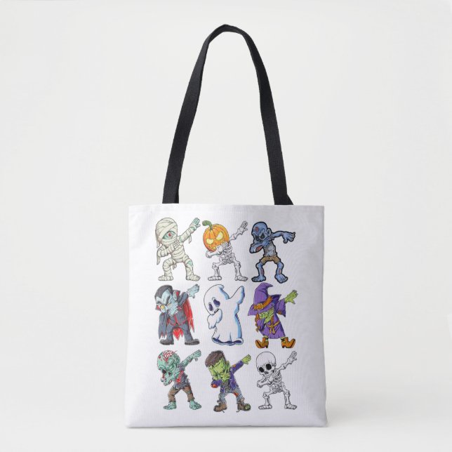 Dabbing Halloween Boys Skeleton Zombie Mummy Tasche (Vorderseite)