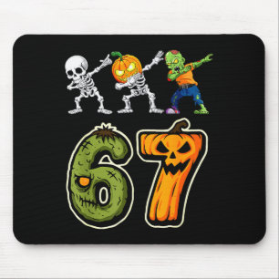 Dabbing Halloween Jungen Six Seven 67 Meme Lustige Mousepad