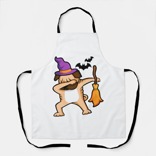 Dabbing Halloween Mops Dog Schürze (Vorderseite)