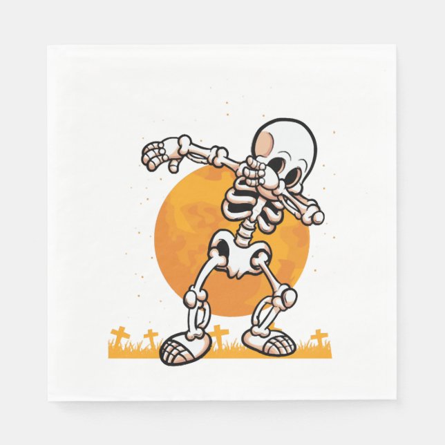Dabbing Halloween Mops Dog Serviette (Vorderseite)