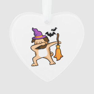 Dabbing Halloween-Mops-Hund Ornament