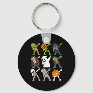 Dabbing Halloween Skeleton Zombie Beängstigend Pum Schlüsselanhänger