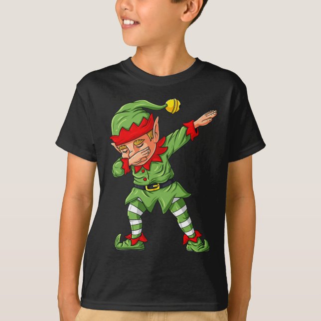 Dabbing Halloween Skeleton Zombie Beängstigend Pum T-Shirt (Vorderseite)