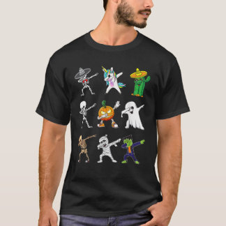 Dabbing Halloween Skeleton Zombie für Kleinkind T-Shirt