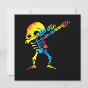 Dabbing Halloween-Skelett Dab Hip Hop Schädel Einladung
