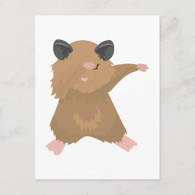 Dabbing Hamster Dance Funny Dab Dance Geschenk Ide Postkarte (Vorderseite)