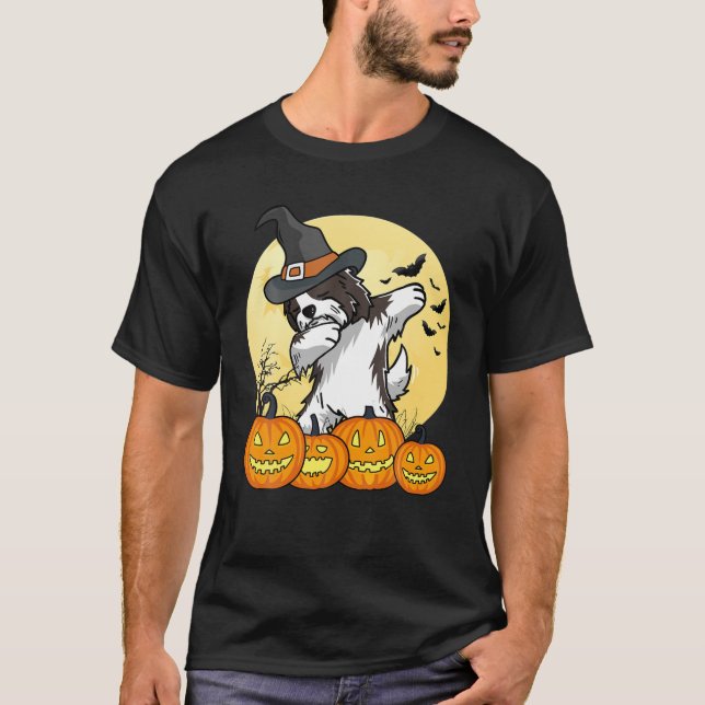 Dabbing Havanese Dab Dance Funny Dog Halloween Gif T-Shirt (Vorderseite)