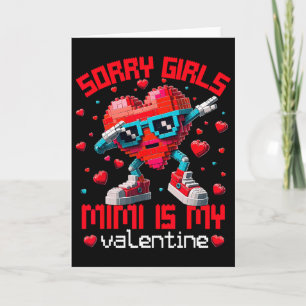 Dabbing Heart Sorry Girls Mimi Valentine Gebäude  Karte