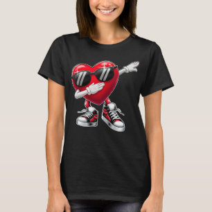 Dabbing Herz Coole Liebe Valentinstag T-Shirt