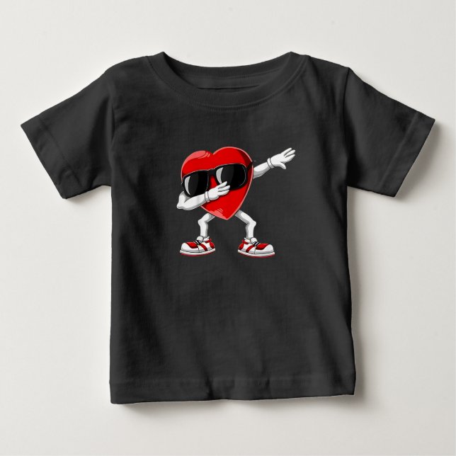 Dabbing Herz Funny Geschenke Mens Kinder Jungen Va Baby T-shirt (Vorderseite)