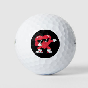 Dabbing Herz Lustige Geschenke Valentinstag Golfball