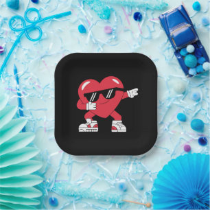 Dabbing Herz Lustige Geschenke Valentinstag Pappteller