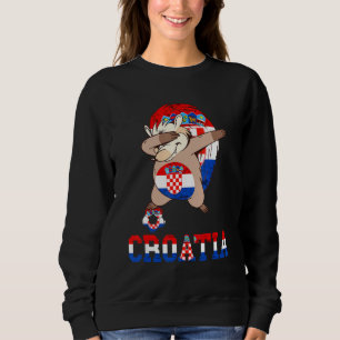 Dabbing Igel Kroatien Kroatische Flagge Hrvatska S Sweatshirt