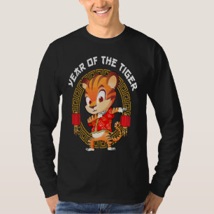 Dabbing Jahr des Tigers Frohes Chinesisches Neujah T-Shirt