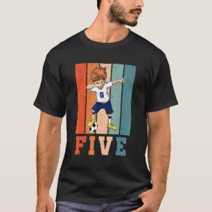 Dabbing Junge 5 Jahre alter Fußballspieler Vintag T-Shirt