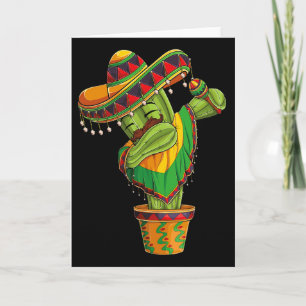Dabbing Kaktus Cinco De Mayo Mexikanischer Poncho  Karte