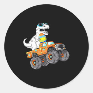 Dabbing Kaninchen Frohe Ostern Monster Truck Liebh Runder Aufkleber