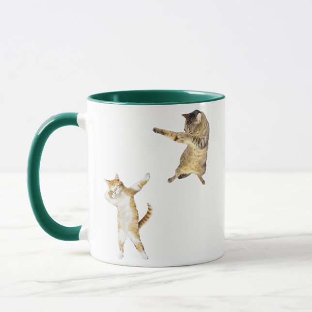 Dabbing-Katze Lustiges Meme für Katzenliebhaber Tasse (Links)
