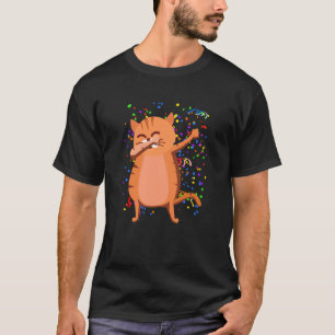 Dabbing-Katze Party Konfetti Tier Katzenbesitzer K T-Shirt