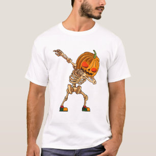 Dabbing Kürbis - Grusel Skelett Kostüm - Lustiger T-Shirt