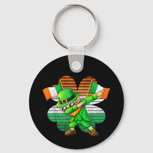 Dabbing Leprechaun für Kinder Jungen Männer Jugend Schlüsselanhänger