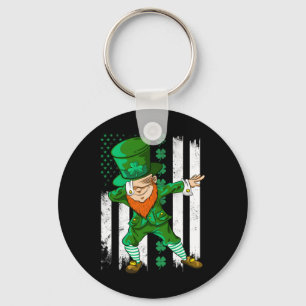 Dabbing Leprechaun Lustige Geschenke Männer Kinder Schlüsselanhänger