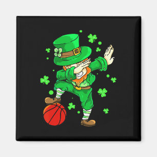 Dabbing Leprechaun St Patricks Day Boys Men Bysket Magnet