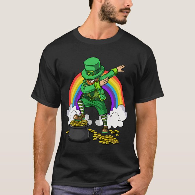 Dabbing Leprechaun T-Shirt (Vorderseite)