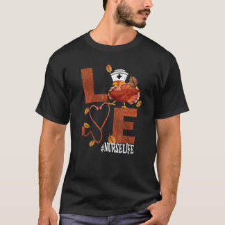 Dabbing Liebe Türkei Stethoscope Nurse Life Thanks T-Shirt
