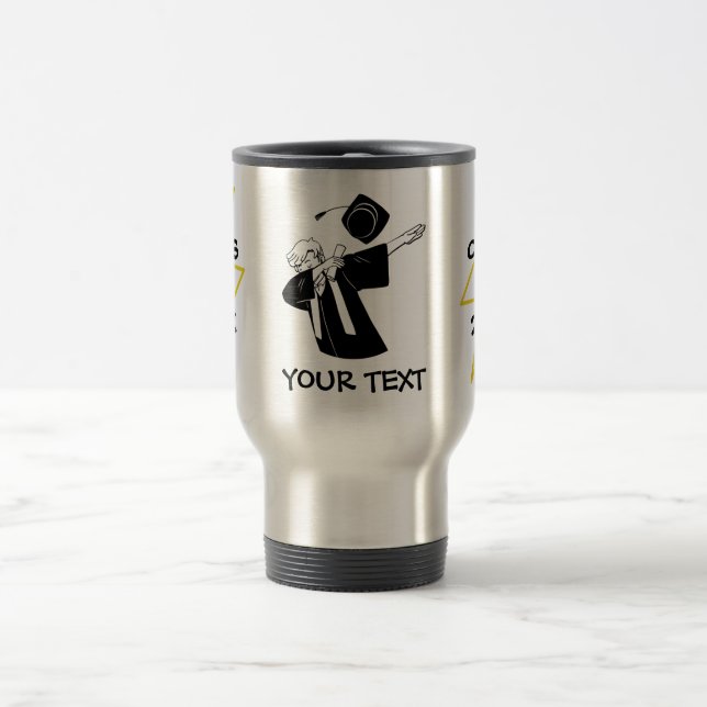 Dabbing männlicher Absolvent Blitz Custom Reisebecher (Mittel)