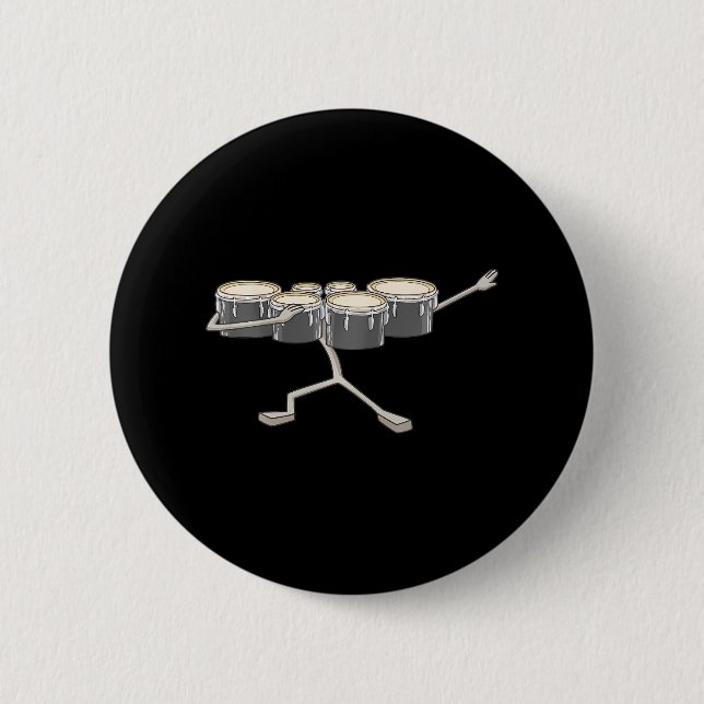 Dabbing-Marching-Trommel-Marching-Band Button (Vorderseite)