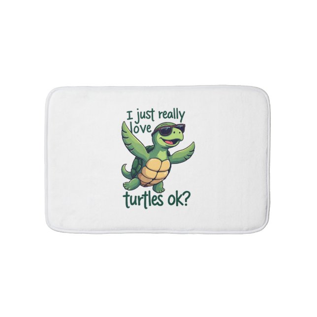 Dabbing Meeresschildkröte I just Eure Liebe Turtle Badematte (Vorderseite)