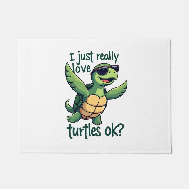 Dabbing Meeresschildkröte I just Eure Liebe Turtle Fußmatte (Vorderseite)