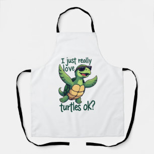 Dabbing Meeresschildkröte I just Eure Liebe Turtle Schürze