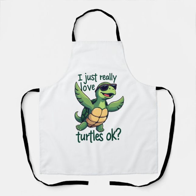 Dabbing Meeresschildkröte I just Eure Liebe Turtle Schürze (Vorderseite)